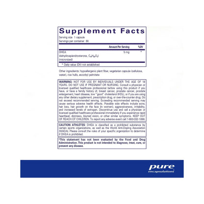 Pure Encapsulations DHEA 5mg 60 Capsules
