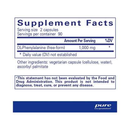 Pure Encapsulations DL-Phenylalanine 180 Capsules