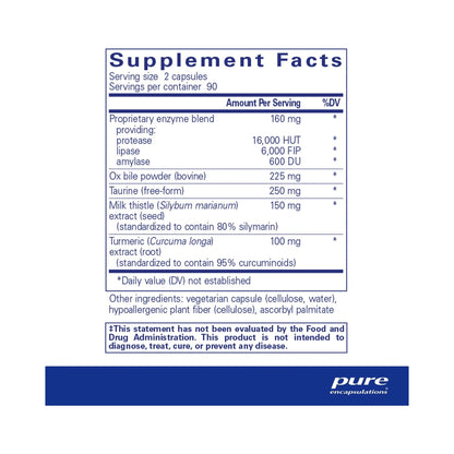 Pure Encapsulations Digestion GB 180 Capsules