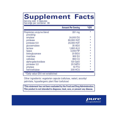 Pure Encapsulations Digestive Enzymes Ultra 180 Capsules