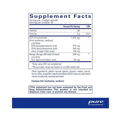 Pure Encapsulations EFA Essentials 120 Capsules