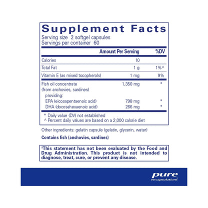 Pure Encapsulations EPA Ultimate 120 Capsules
