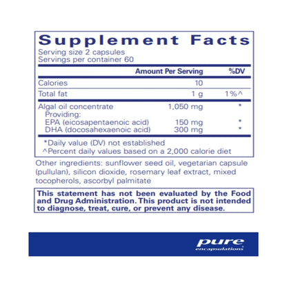 Pure Encapsulations EPA/DHA Vegetarian 120 Capsules