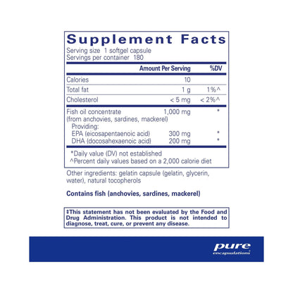 Pure Encapsulations EPA/DHA essentials 180 Capsules