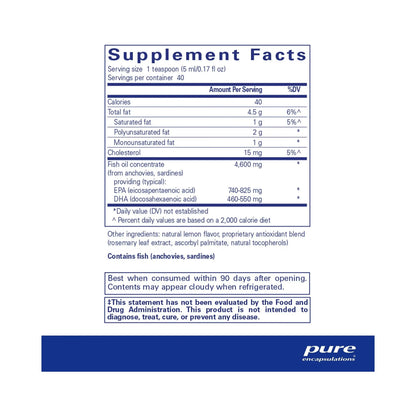 Pure Encapsulations EPA/DHA liquid 200mL