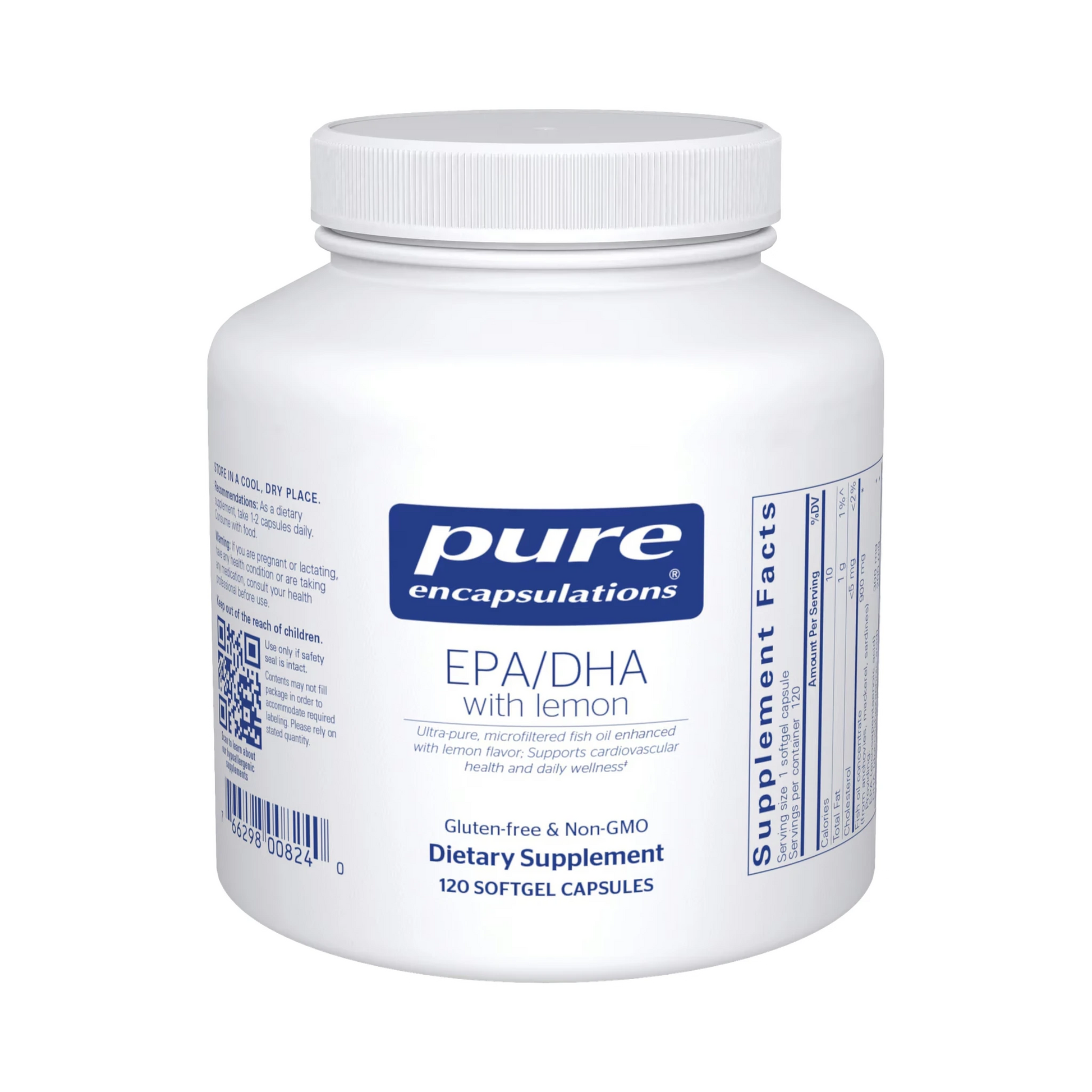 Pure Encapsulations EPA/DHA with lemon 120 Capsules
