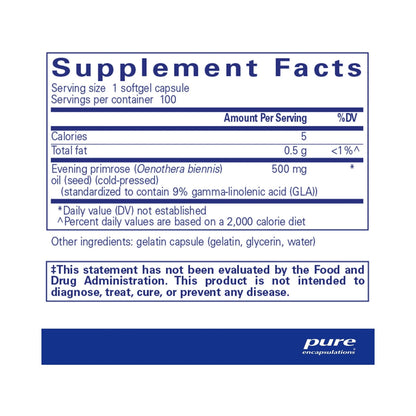 Pure Encapsulations E.P.O. (evening primrose oil) 100 Capsules