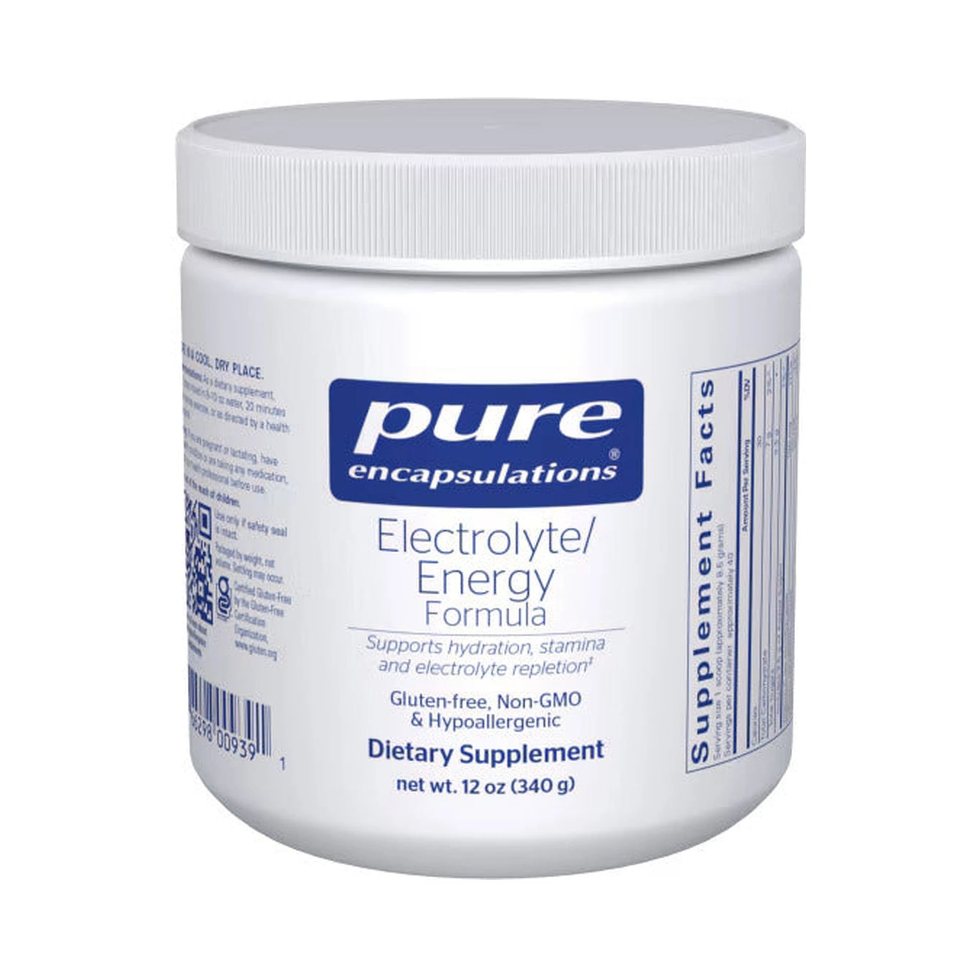 Pure Encapsulations Electrolyte/Energy formula 340g