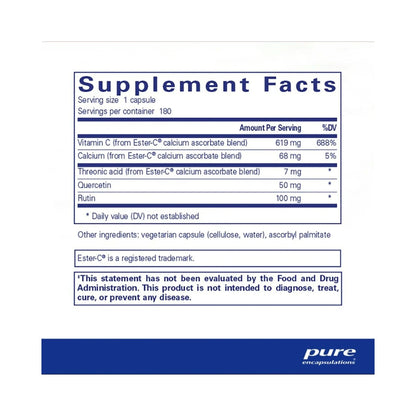 Pure Encapsulations Ester-C & flavonoids 180 Capsules