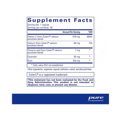 Pure Encapsulations Ester-C & flavonoids 90 Capsules