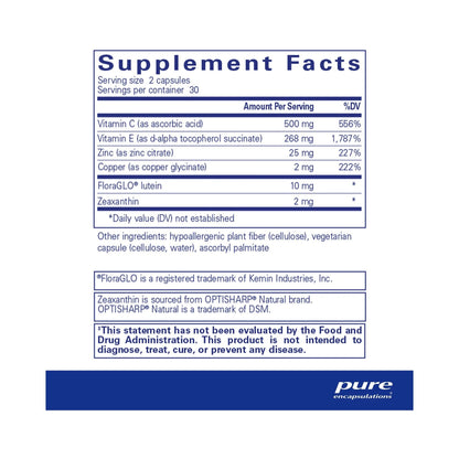 Pure Encapsulations EyeProtect Basics 60 Capsules