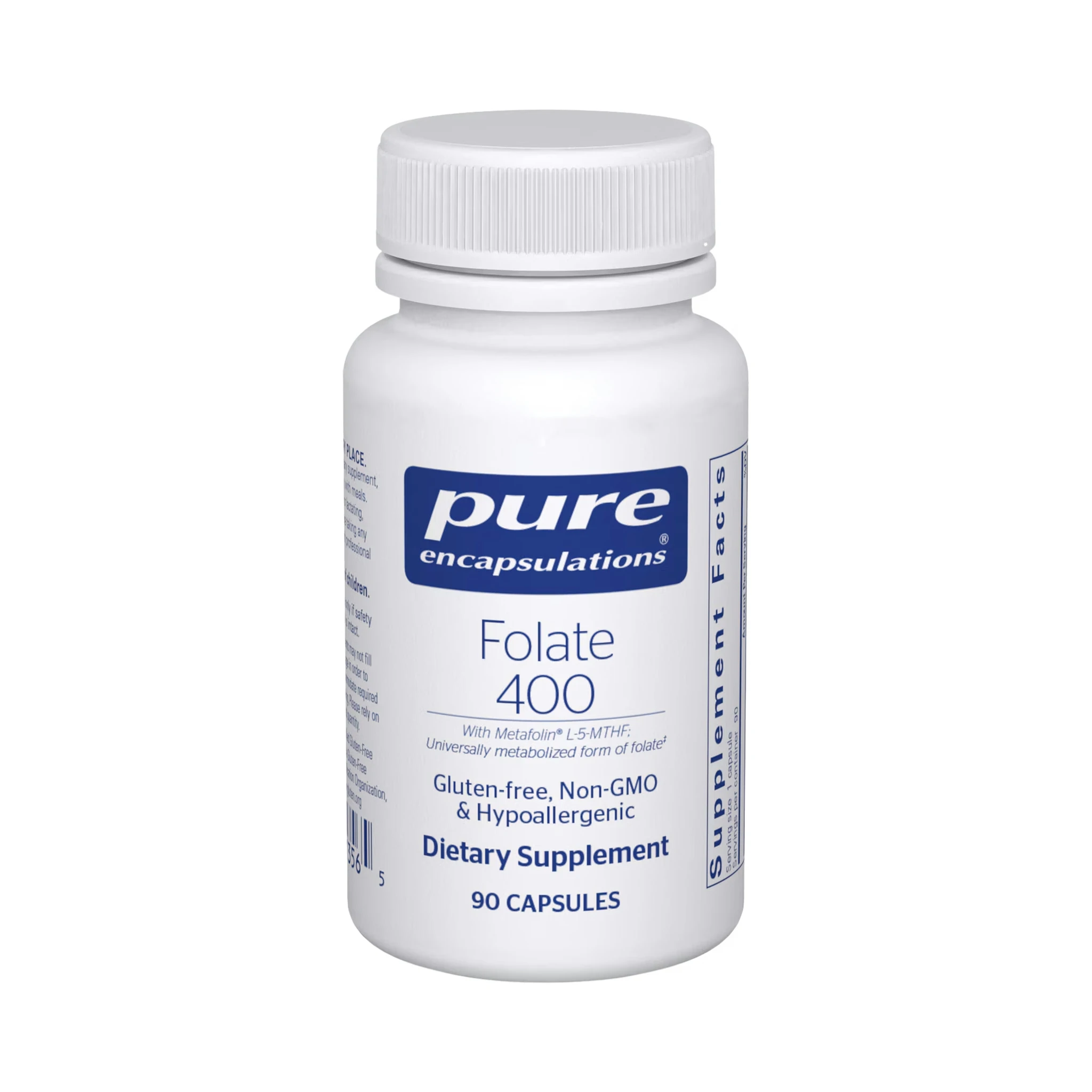 Pure Encapsulations Folate 400mcg 90 Capsules – Wellness Supplement