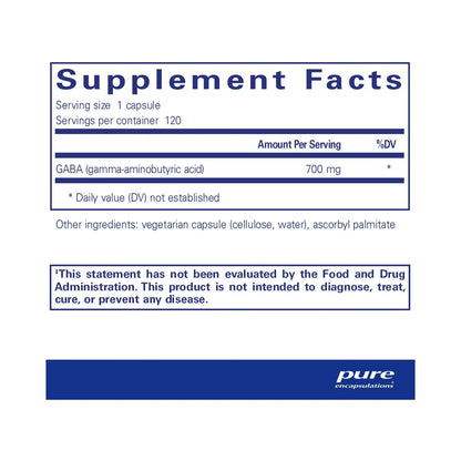 Pure Encapsulations GABA 120 Capsules