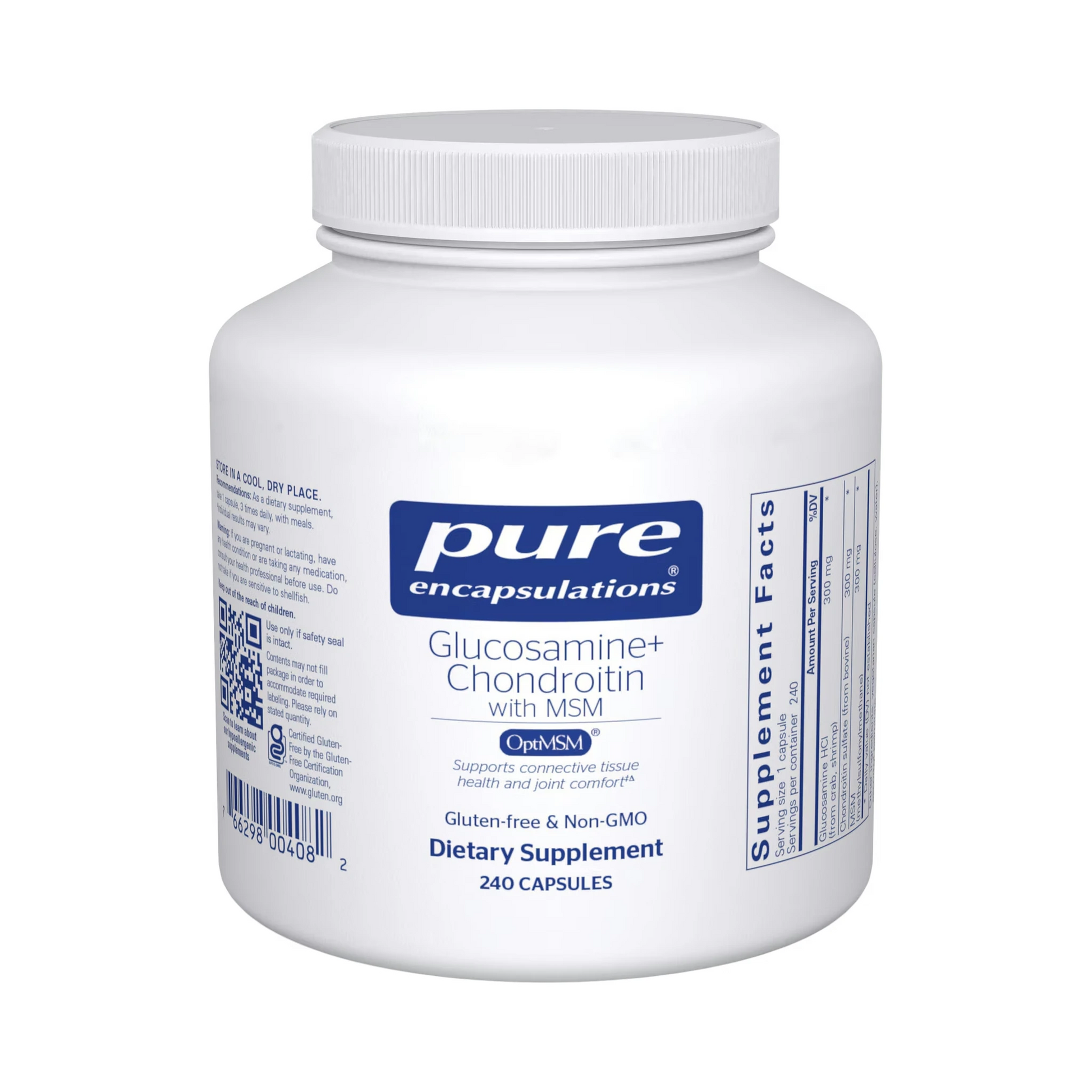 Pure Encapsulations Glucosamine Chondroitin with MSM 240 Capsules