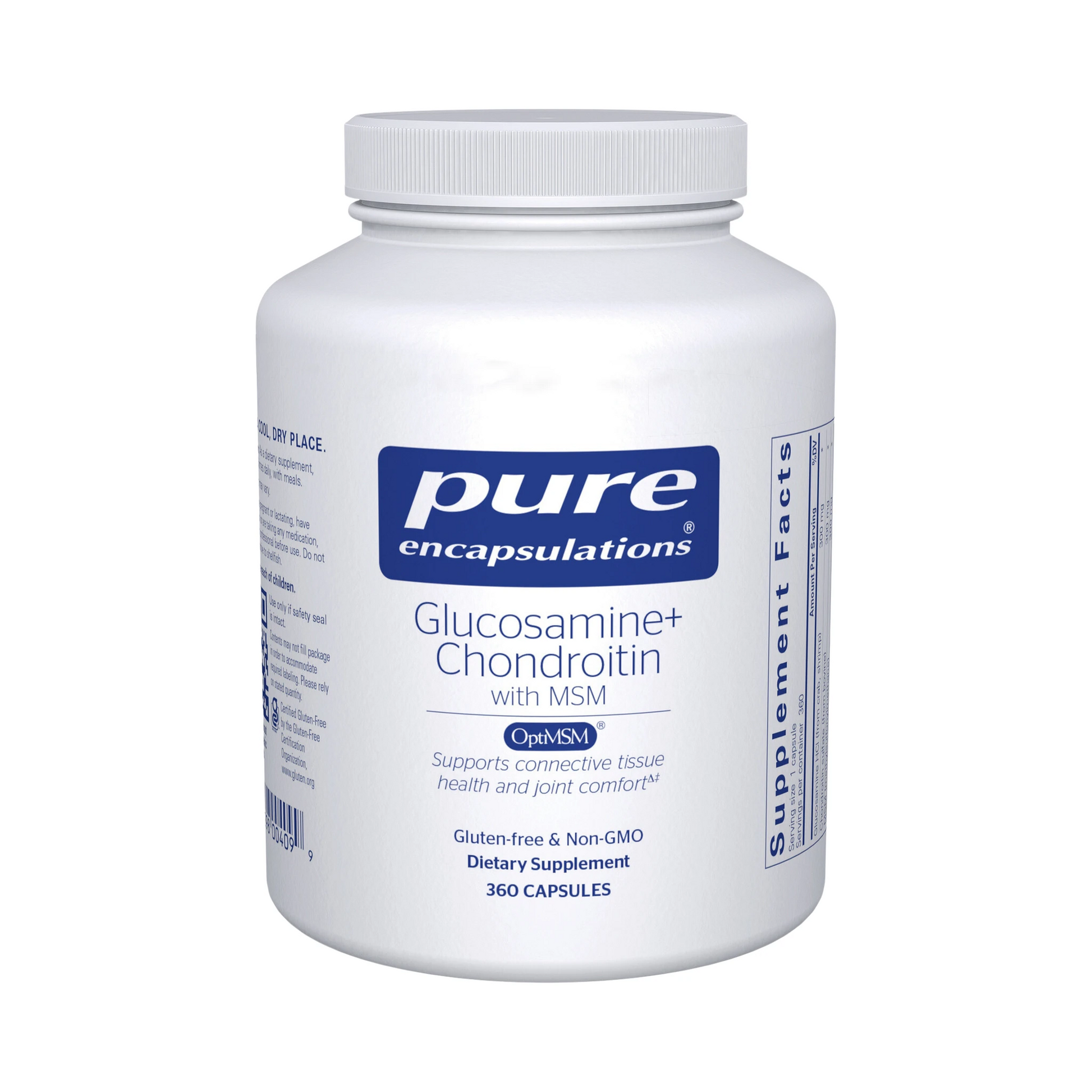 Pure Encapsulations Glucosamine Chondroitin with MSM 360 Capsules