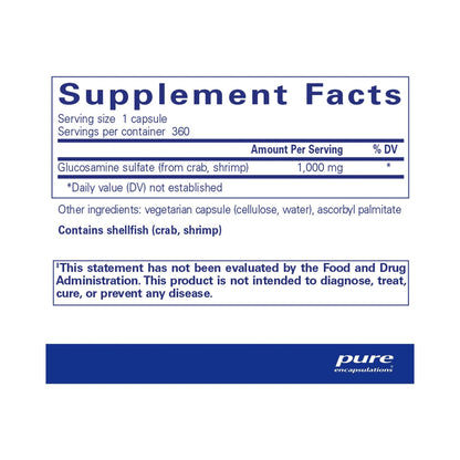 Pure Encapsulations Glucosamine Sulfate 1,000mg 360 Capsules