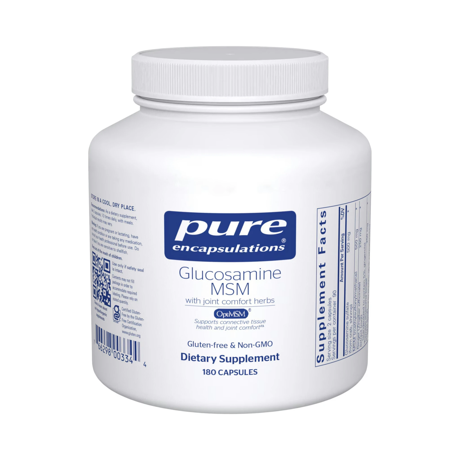 Pure Encapsulations Glucosamine/MSM with joint comfort herbs 180 Capsules