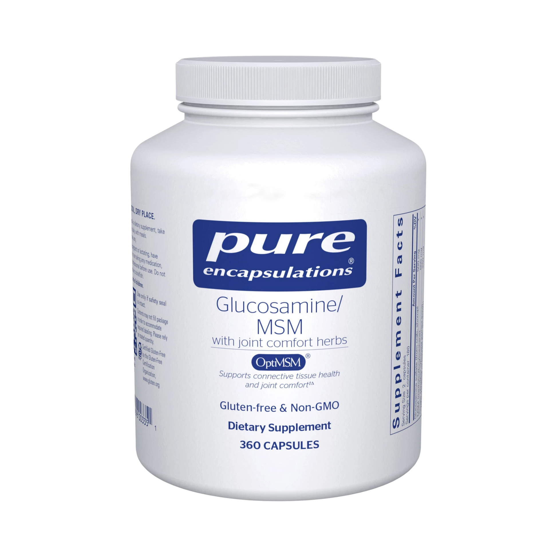 Pure Encapsulations Glucosamine/MSM with joint comfort herbs 360 Capsules
