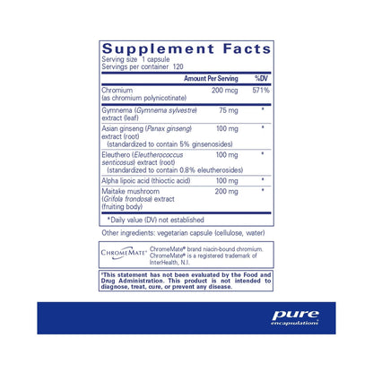 Pure Encapsulations Glucose Support Formula 120 Capsules