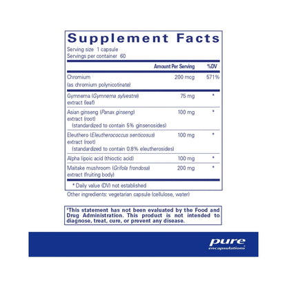 Pure Encapsulations Glucose Support Formula 60 Capsules