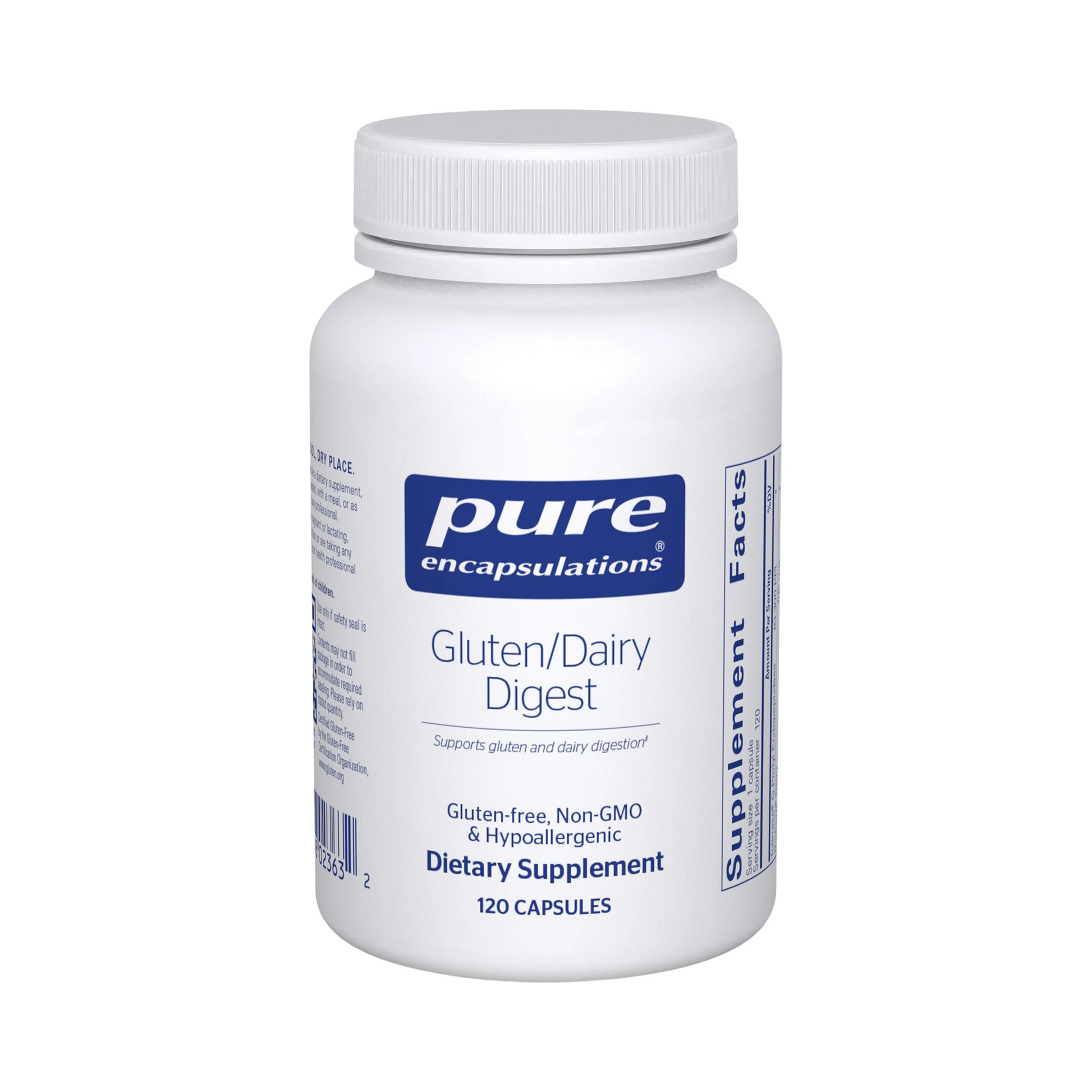 Pure Encapsulations Gluten/Dairy Digest 120 Capsules