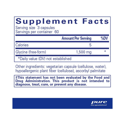 Pure Encapsulations Glycine 180 Capsules