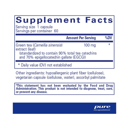 Pure Encapsulations Green Tea Extract (decaffeinated) 60 Capsules