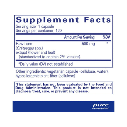 Pure Encapsulations Hawthorn Extract 120 Capsules