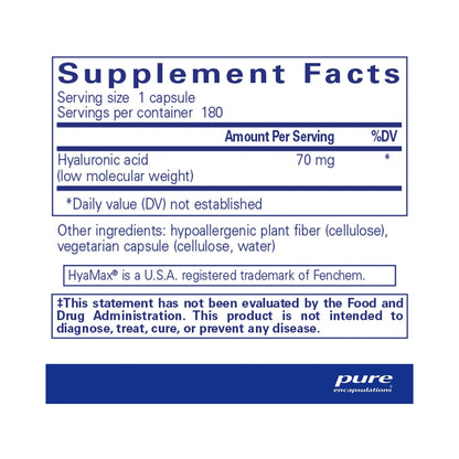 Pure Encapsulations Hyaluronic Acid 180 Capsules