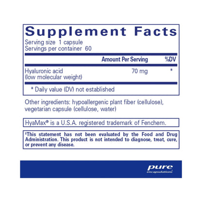 Pure Encapsulations Hyaluronic Acid 60 Capsules