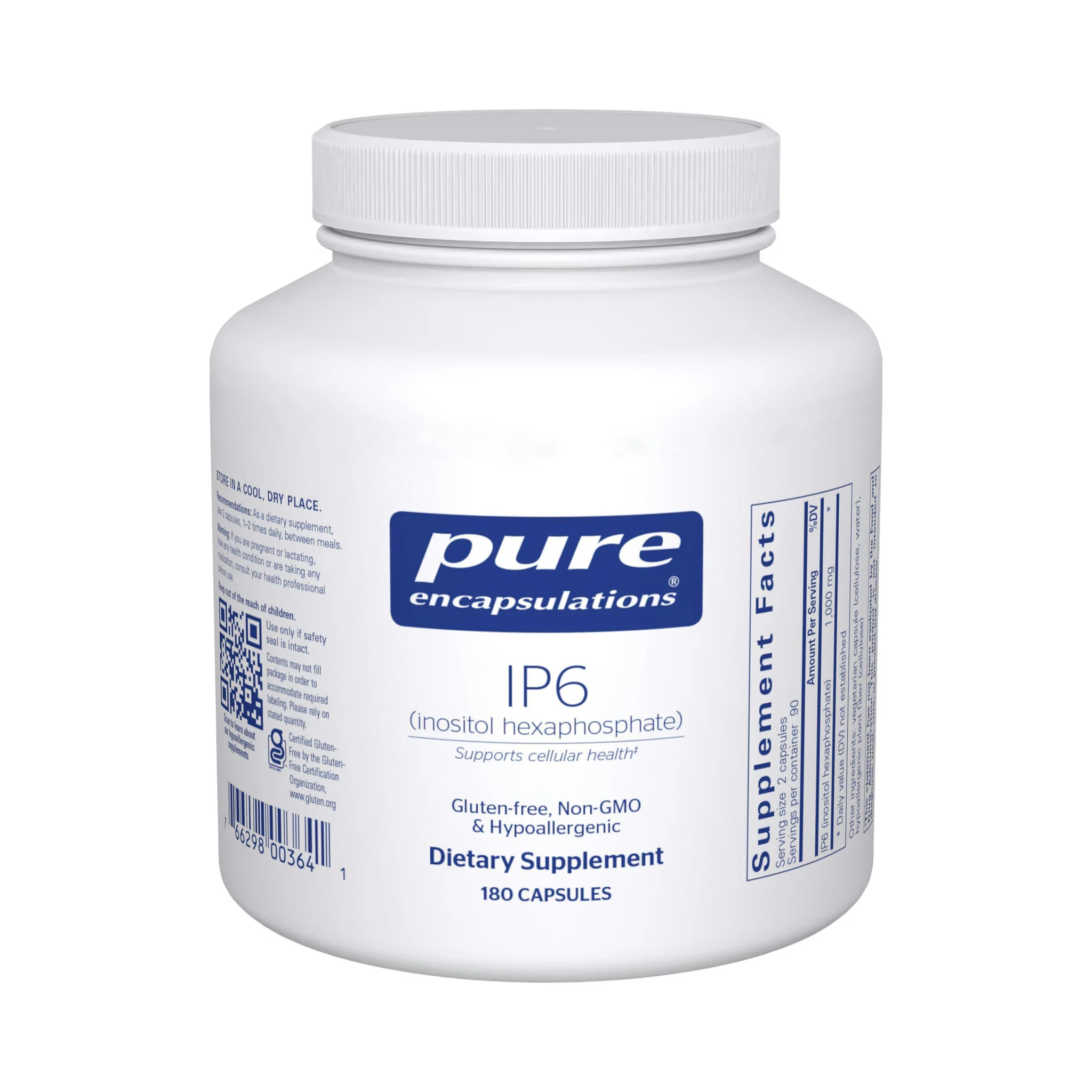 Pure Encapsulations IP6 (inositol hexaphosphate) 180 Capsules ...