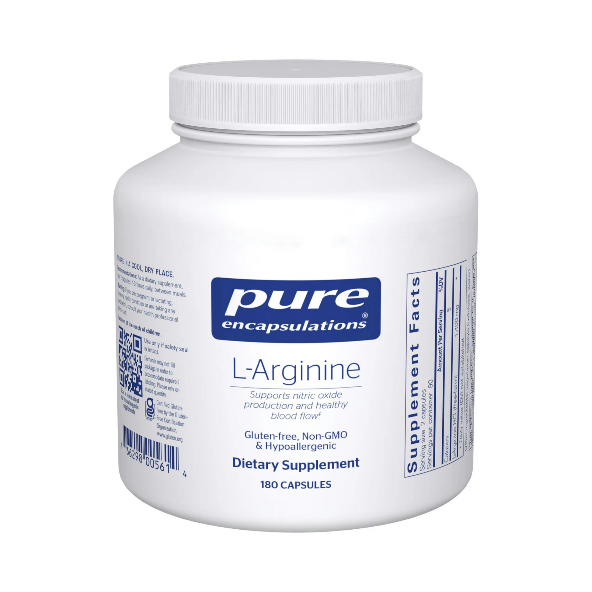 Pure Encapsulations L-Arginine 180 Capsules