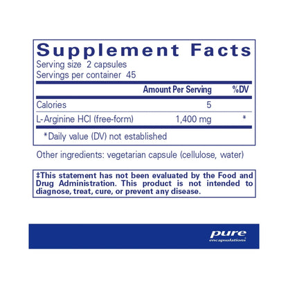 Pure Encapsulations L-Arginine 90 Capsules