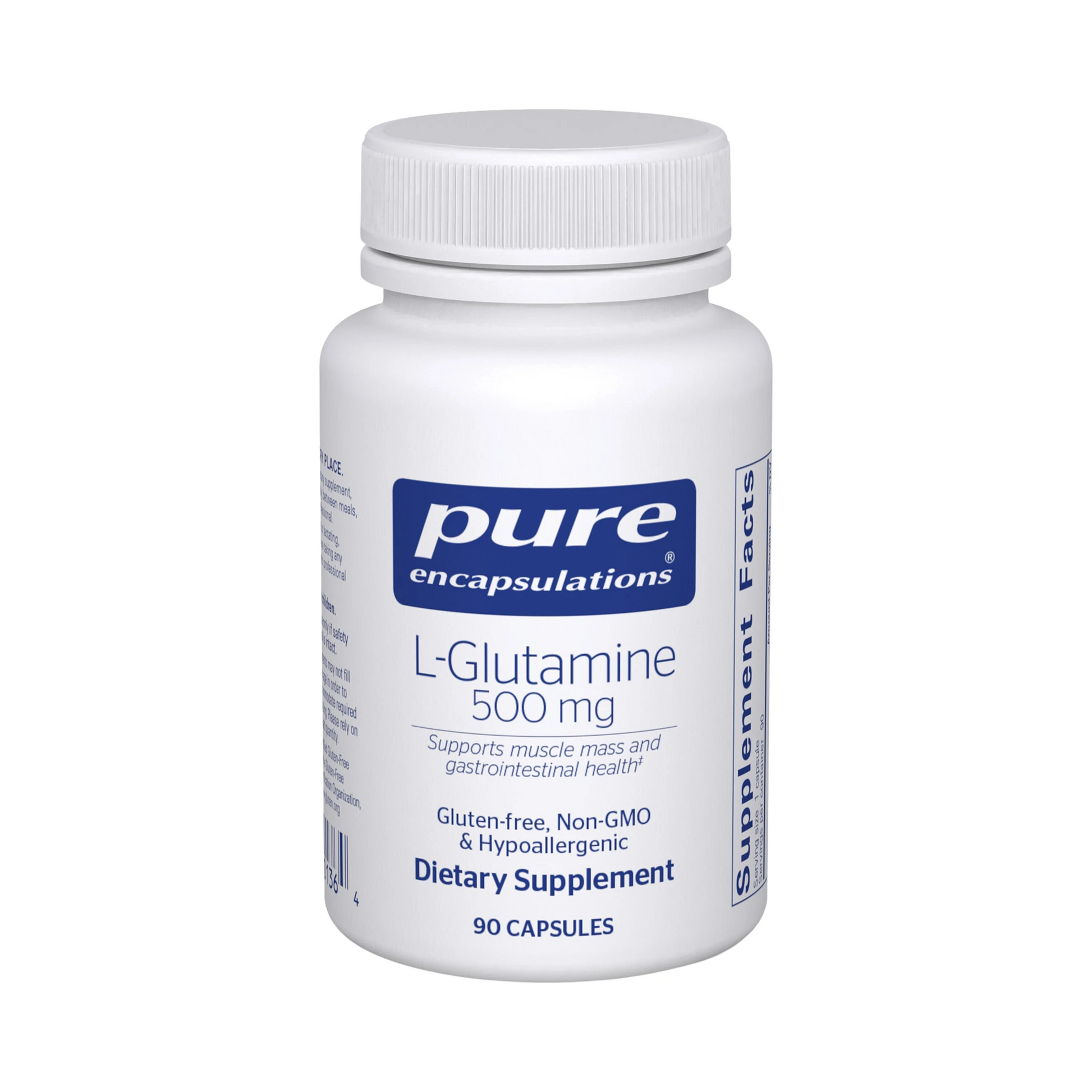 Pure Encapsulations L-Glutamine 500mg 90 Capsules