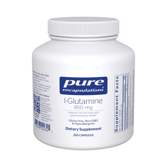 Pure Encapsulations L-Glutamine 850mg 250 Capsules
