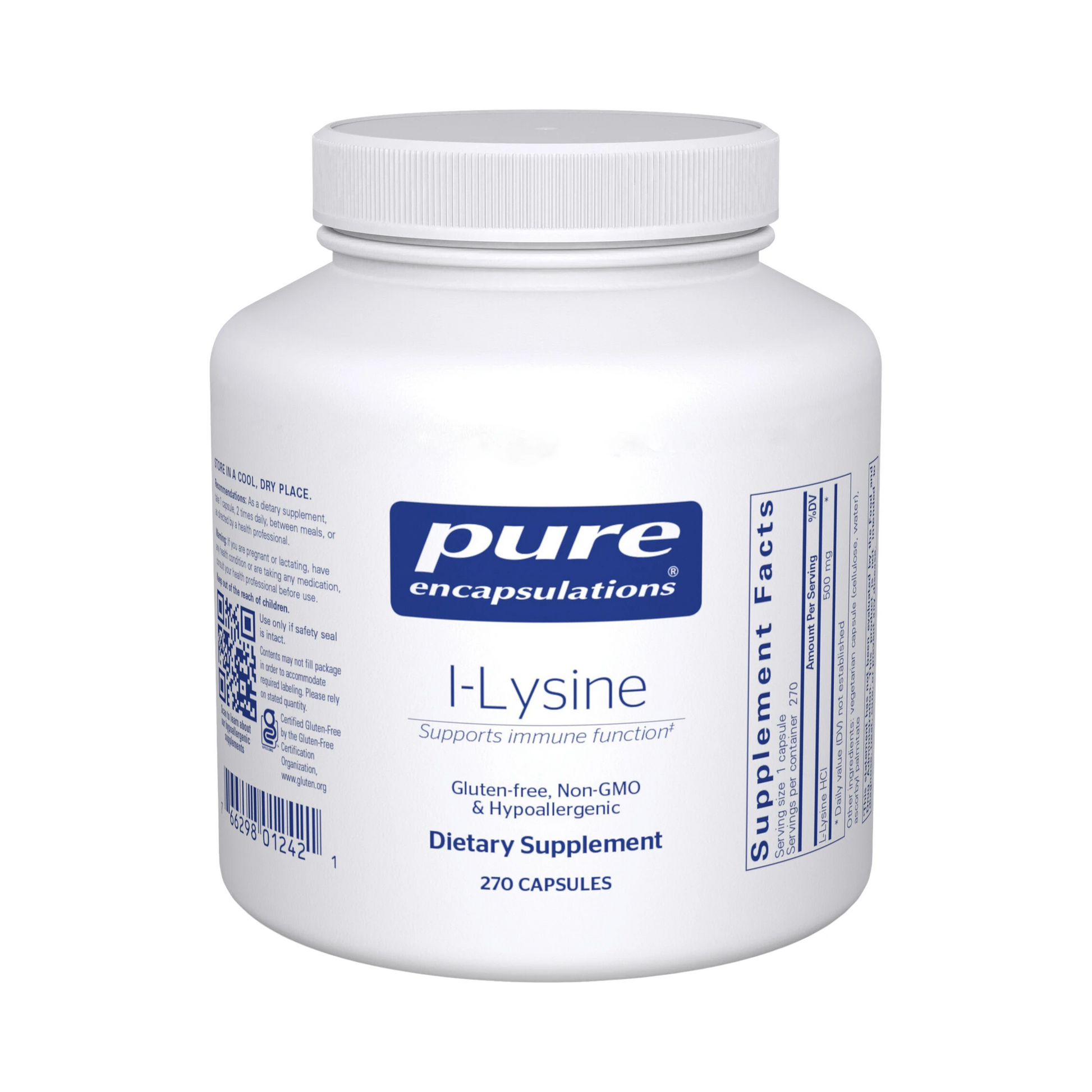 Pure Encapsulations L-Lysine 270 Capsules