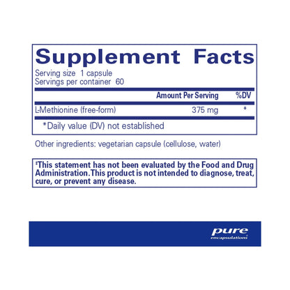 Pure Encapsulations L-Methionine 60 Capsules