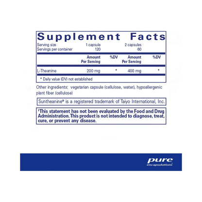 Pure Encapsulations L-Theanine 120 Capsules