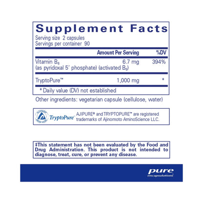 Pure Encapsulations L-Tryptophan 180 Capsules