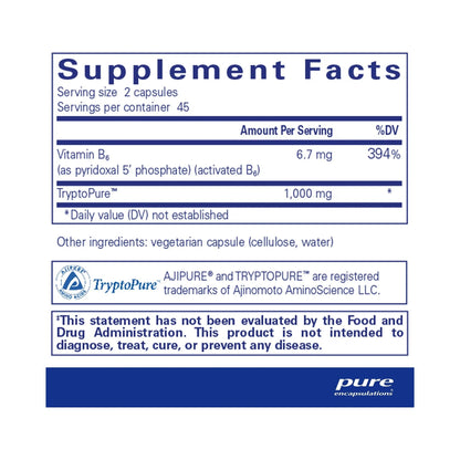 Pure Encapsulations L-Tryptophan 90 Capsules