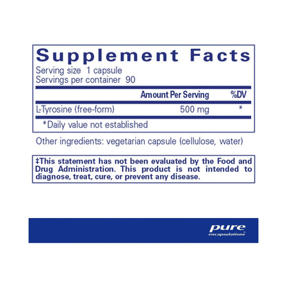 Pure Encapsulations L-Tyrosine 90 Capsules