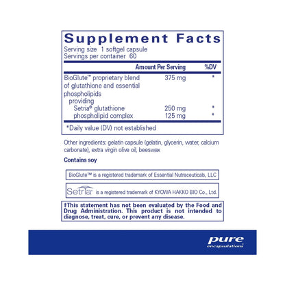 Pure Encapsulations Liposomal Glutathione 60 Capsules