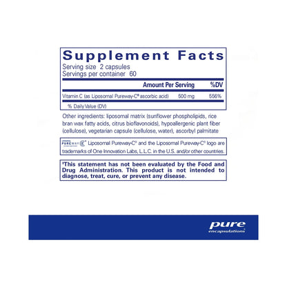 Pure Encapsulations Liposomal Vitamin C 120 Capsules