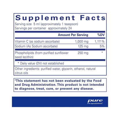 Pure Encapsulations Liposomal Vitamin C liquid 120mL