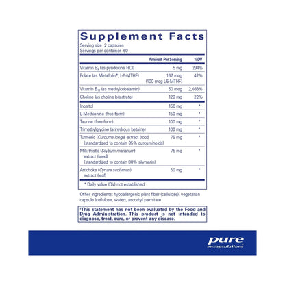 Pure Encapsulations Lipotropic Detox 120 Capsules