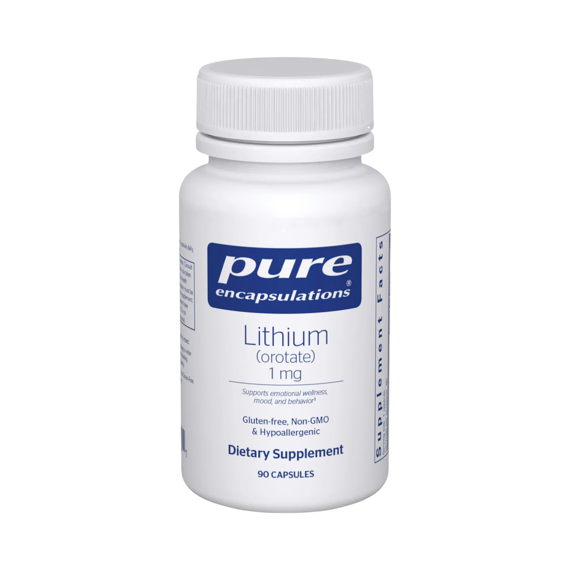 Pure Encapsulations Lithium (orotate) 1mg 90 Capsules