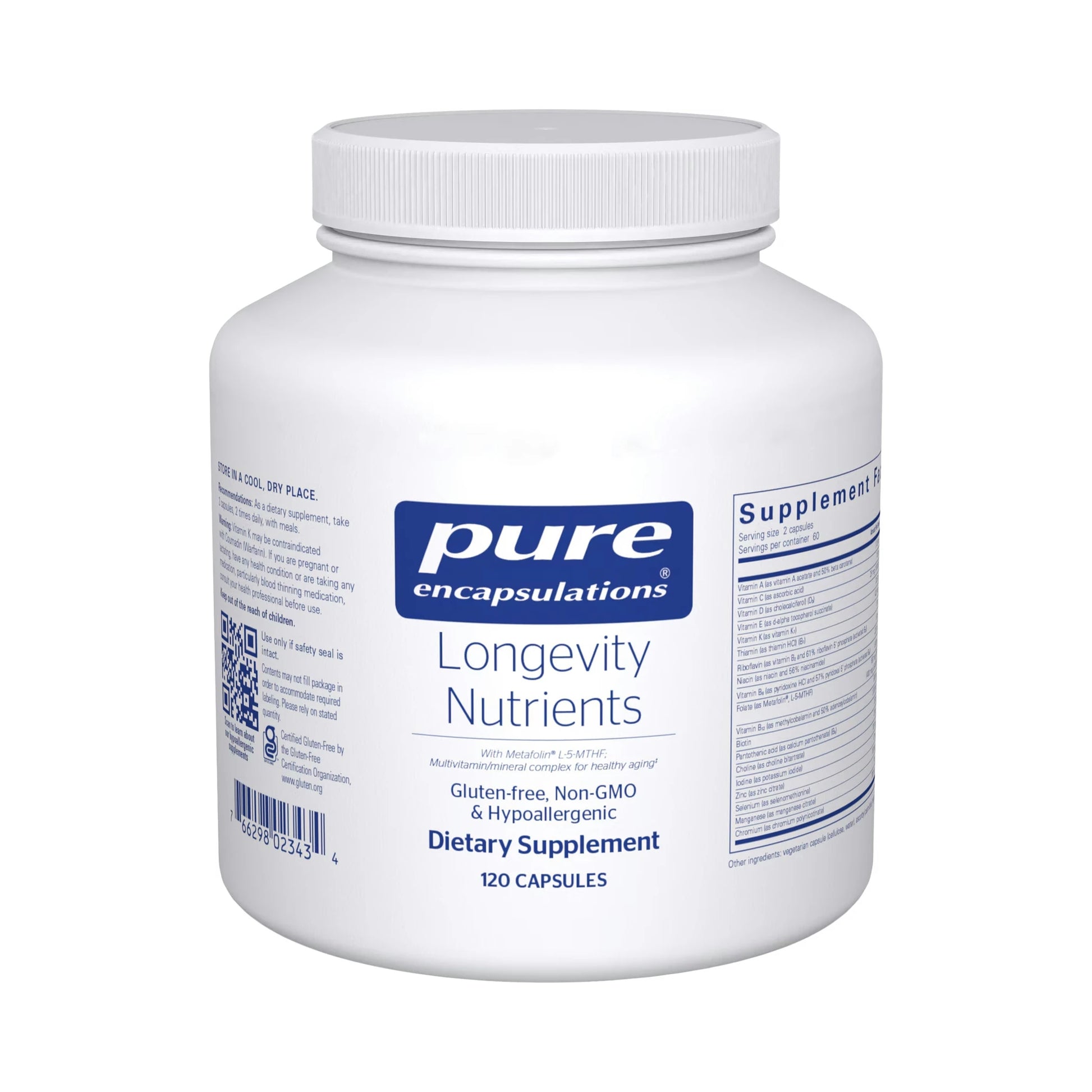 Pure Encapsulations Longevity Nutrients 120 Capsules