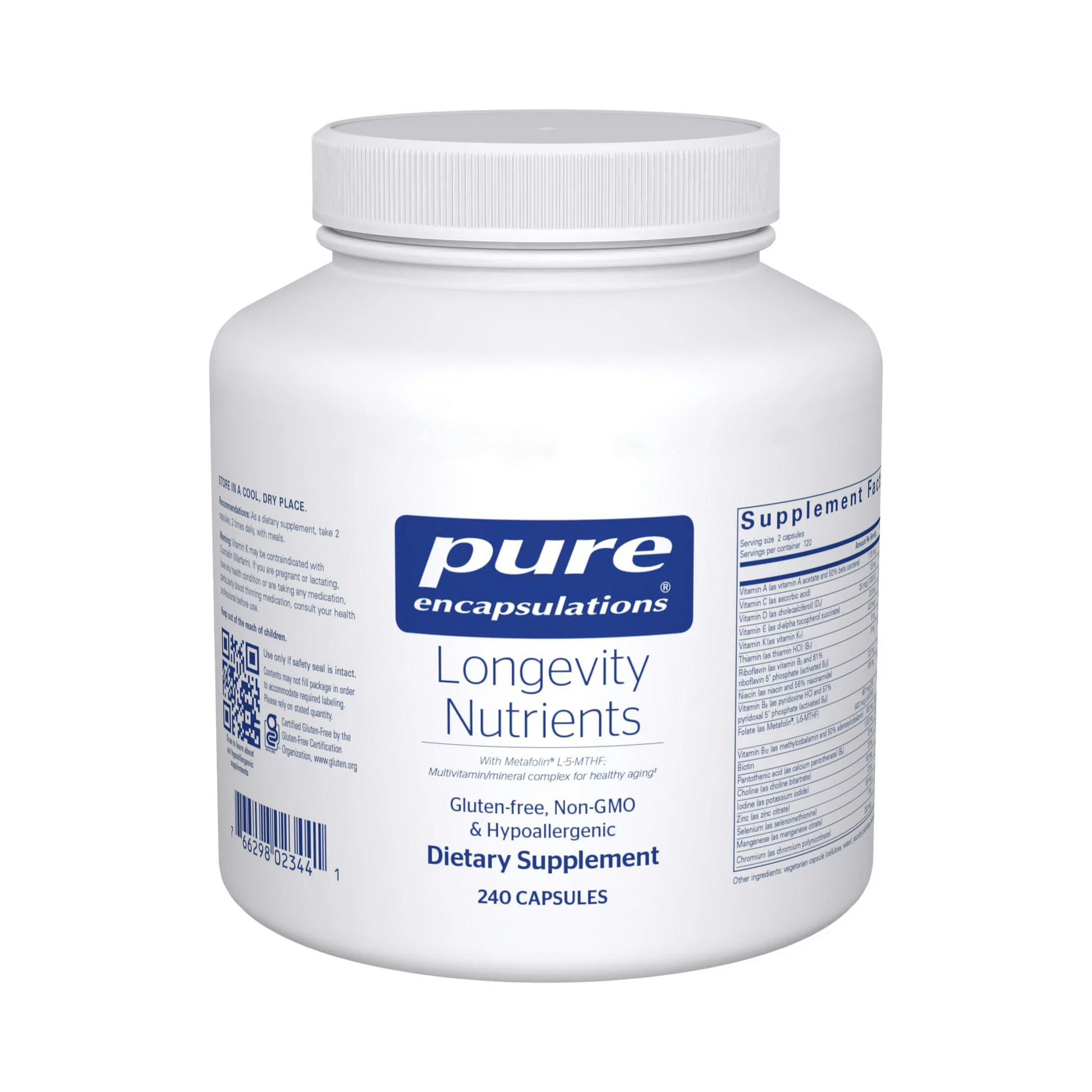 Pure Encapsulations Longevity Nutrients 240 Capsules