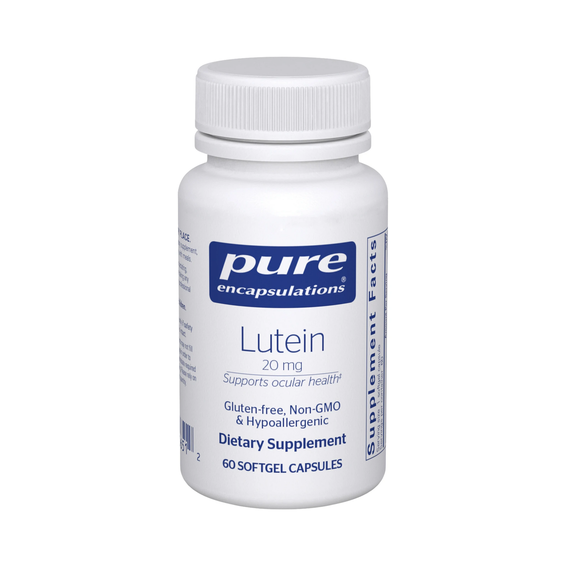 Pure Encapsulations Lutein 20mg 60 Capsules