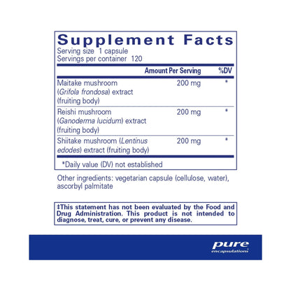 Pure Encapsulations M/R/S Mushroom Formula 120 Capsules
